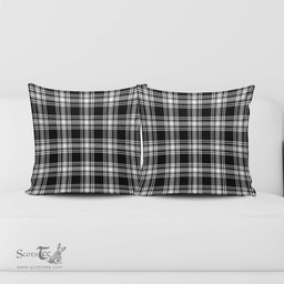 ScotsTee Shop Scottish Menzies Black and White Clan Tartan Pillow/ Pillow Cover Tartan Accessories for Home