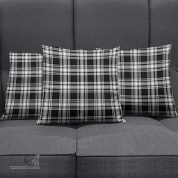 ScotsTee Shop Scottish Menzies Black and White Clan Tartan Pillow/ Pillow Cover Tartan Accessories for Home