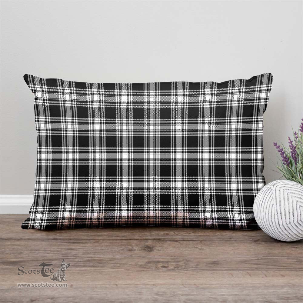 ScotsTee Shop Scottish Menzies Black and White Clan Tartan Pillow/ Pillow Cover Tartan Accessories for Home