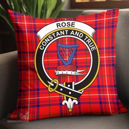 ScotsTee Shop Scottish Rose Modern Clan Crest Tartan Pillow/ Pillow Cover Tartan Accessories for Home