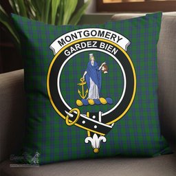 ScotsTee Shop Scottish Montgomery Clan Crest Tartan Pillow/ Pillow Cover Tartan Accessories for Home