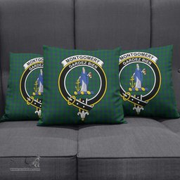 ScotsTee Shop Scottish Montgomery Clan Crest Tartan Pillow/ Pillow Cover Tartan Accessories for Home