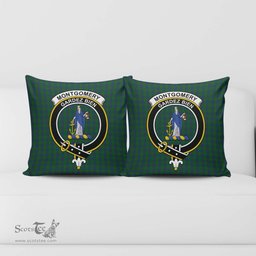 ScotsTee Shop Scottish Montgomery Clan Crest Tartan Pillow/ Pillow Cover Tartan Accessories for Home