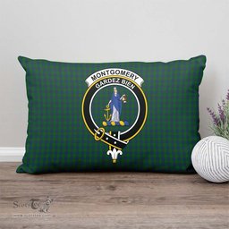 ScotsTee Shop Scottish Montgomery Clan Crest Tartan Pillow/ Pillow Cover Tartan Accessories for Home