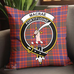 ScotsTee Shop Scottish MacRae Ancient Clan Crest Tartan Pillow/ Pillow Cover Tartan Accessories for Home