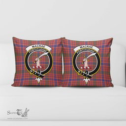 ScotsTee Shop Scottish MacRae Ancient Clan Crest Tartan Pillow/ Pillow Cover Tartan Accessories for Home
