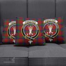 ScotsTee Shop Scottish Robertson Clan Crest Tartan Pillow/ Pillow Cover Tartan Accessories for Home