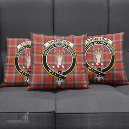 ScotsTee Shop Scottish Robertson Weathered Clan Crest Tartan Pillow/ Pillow Cover Tartan Accessories for Home