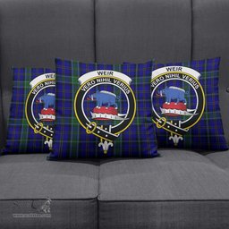 ScotsTee Shop Scottish Weir Clan Crest Tartan Pillow/ Pillow Cover Tartan Accessories for Home