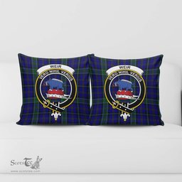 ScotsTee Shop Scottish Weir Clan Crest Tartan Pillow/ Pillow Cover Tartan Accessories for Home