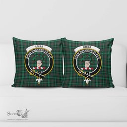 ScotsTee Shop Scottish Ross Hunting Modern Clan Crest Tartan Pillow/ Pillow Cover Tartan Accessories for Home