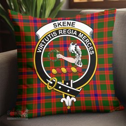 ScotsTee Shop Scottish Skene Modern Clan Crest Tartan Pillow/ Pillow Cover Tartan Accessories for Home