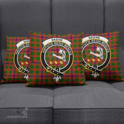 ScotsTee Shop Scottish Skene Modern Clan Crest Tartan Pillow/ Pillow Cover Tartan Accessories for Home