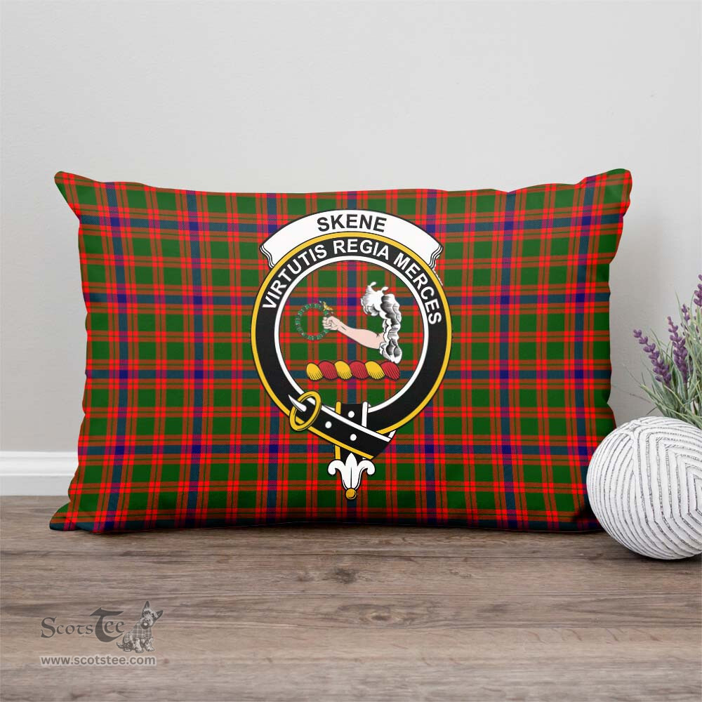 ScotsTee Shop Scottish Skene Modern Clan Crest Tartan Pillow/ Pillow Cover Tartan Accessories for Home