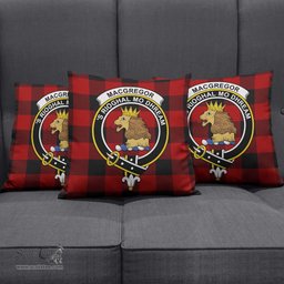 ScotsTee Shop Scottish Rob Roy Macgregor Clan Crest Tartan Pillow/ Pillow Cover Tartan Accessories for Home