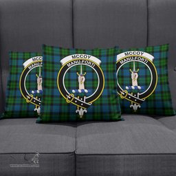 ScotsTee Shop Scottish McCoy Clan Crest Tartan Pillow/ Pillow Cover Tartan Accessories for Home