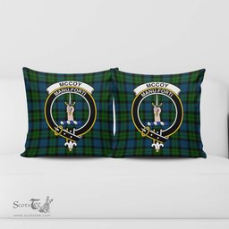 ScotsTee Shop Scottish McCoy Clan Crest Tartan Pillow/ Pillow Cover Tartan Accessories for Home
