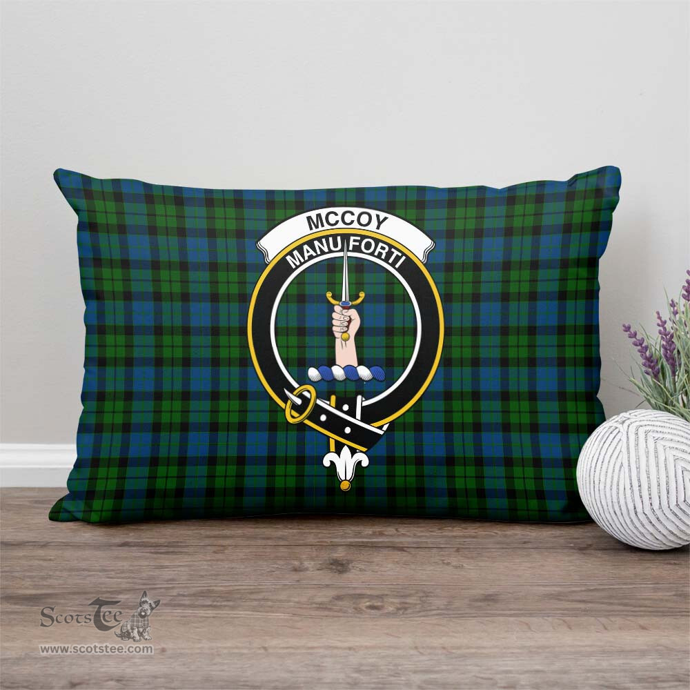 ScotsTee Shop Scottish McCoy Clan Crest Tartan Pillow/ Pillow Cover Tartan Accessories for Home