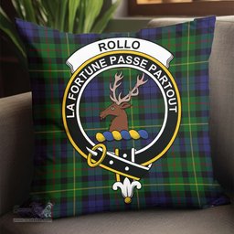 ScotsTee Shop Scottish Rollo Clan Crest Tartan Pillow/ Pillow Cover Tartan Accessories for Home