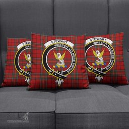 ScotsTee Shop Scottish Stewart of Galloway Clan Crest Tartan Pillow/ Pillow Cover Tartan Accessories for Home