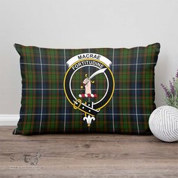 ScotsTee Shop Scottish MacRae Hunting Clan Crest Tartan Pillow/ Pillow Cover Tartan Accessories for Home