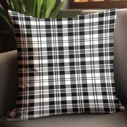 ScotsTee Shop Scottish Scott Black White Clan Tartan Pillow/ Pillow Cover Tartan Accessories for Home