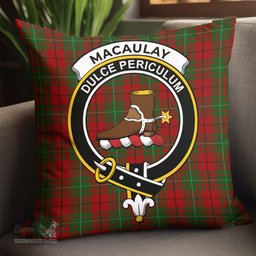 ScotsTee Shop Scottish MacAulay Clan Crest Tartan Pillow/ Pillow Cover Tartan Accessories for Home