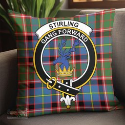 ScotsTee Shop Scottish Stirling Bannockburn Clan Crest Tartan Pillow/ Pillow Cover Tartan Accessories for Home