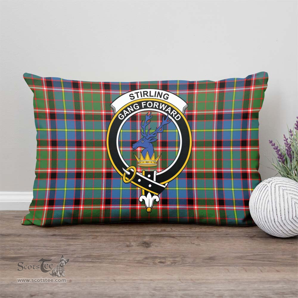 ScotsTee Shop Scottish Stirling Bannockburn Clan Crest Tartan Pillow/ Pillow Cover Tartan Accessories for Home