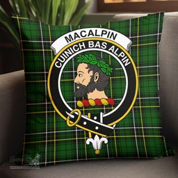 ScotsTee Shop Scottish MacAlpin Modern Clan Crest Tartan Pillow/ Pillow Cover Tartan Accessories for Home