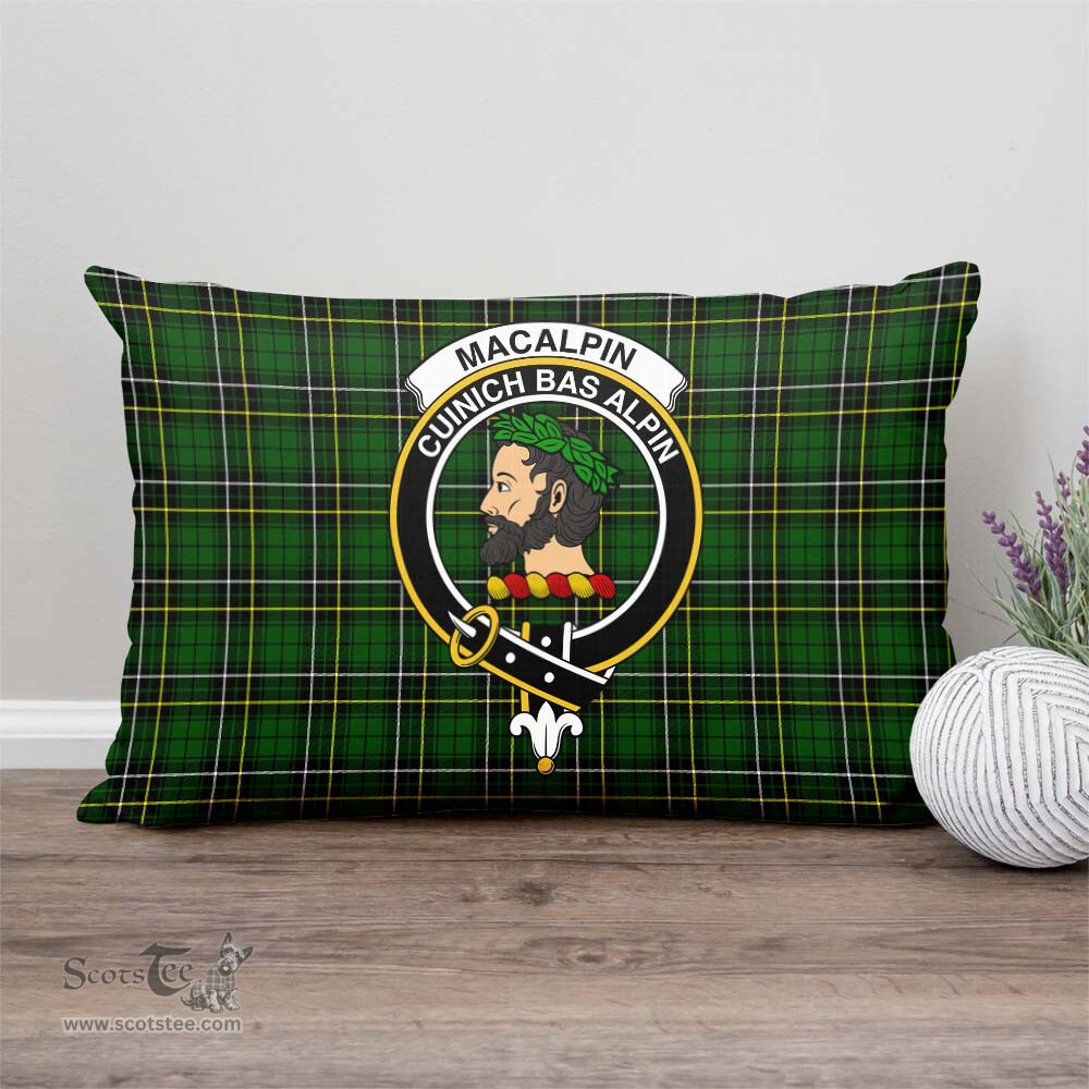 ScotsTee Shop Scottish MacAlpin Modern Clan Crest Tartan Pillow/ Pillow Cover Tartan Accessories for Home