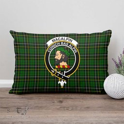 ScotsTee Shop Scottish MacAlpin Modern Clan Crest Tartan Pillow/ Pillow Cover Tartan Accessories for Home