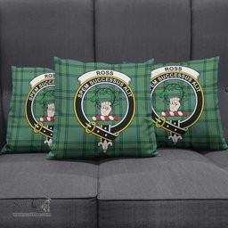 ScotsTee Shop Scottish Ross Hunting Ancient Clan Crest Tartan Pillow/ Pillow Cover Tartan Accessories for Home