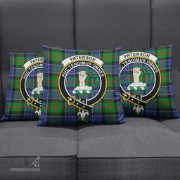 ScotsTee Shop Scottish Paterson Clan Crest Tartan Pillow/ Pillow Cover Tartan Accessories for Home