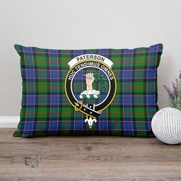ScotsTee Shop Scottish Paterson Clan Crest Tartan Pillow/ Pillow Cover Tartan Accessories for Home