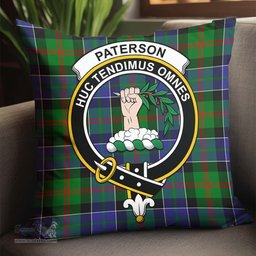 ScotsTee Shop Scottish Paterson Clan Crest Tartan Pillow/ Pillow Cover Tartan Accessories for Home