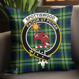 ScotsTee Shop Scottish Spottiswood Clan Crest Tartan Pillow/ Pillow Cover Tartan Accessories for Home