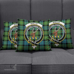 ScotsTee Shop Scottish Rollo Ancient Clan Crest Tartan Pillow/ Pillow Cover Tartan Accessories for Home