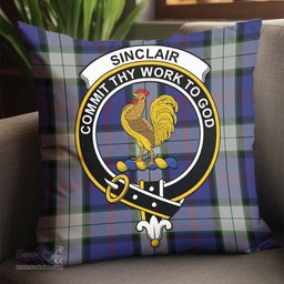 ScotsTee Shop Scottish Sinclair Dress Clan Crest Tartan Pillow/ Pillow Cover Tartan Accessories for Home