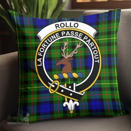 ScotsTee Shop Scottish Rollo Modern Clan Crest Tartan Pillow/ Pillow Cover Tartan Accessories for Home