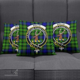 ScotsTee Shop Scottish Rollo Modern Clan Crest Tartan Pillow/ Pillow Cover Tartan Accessories for Home