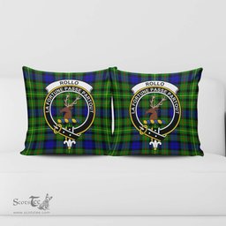 ScotsTee Shop Scottish Rollo Modern Clan Crest Tartan Pillow/ Pillow Cover Tartan Accessories for Home