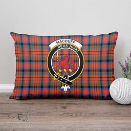 ScotsTee Shop Scottish MacDuff Ancient Clan Crest Tartan Pillow/ Pillow Cover Tartan Accessories for Home