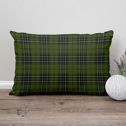 ScotsTee Shop Scottish MacLean Hunting Clan Tartan Pillow/ Pillow Cover Tartan Accessories for Home