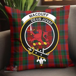 ScotsTee Shop Scottish MacDuff Clan Crest Tartan Pillow/ Pillow Cover Tartan Accessories for Home