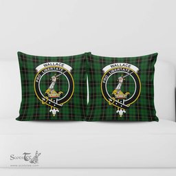ScotsTee Shop Scottish Wallace Hunting Clan Crest Tartan Pillow/ Pillow Cover Tartan Accessories for Home