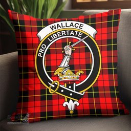 ScotsTee Shop Scottish Wallace Hunting Red Clan Crest Tartan Pillow/ Pillow Cover Tartan Accessories for Home