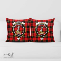 ScotsTee Shop Scottish Wallace Hunting Red Clan Crest Tartan Pillow/ Pillow Cover Tartan Accessories for Home