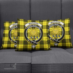 ScotsTee Shop Scottish MacLeod of Lewis Modern Clan Crest Tartan Pillow/ Pillow Cover Tartan Accessories for Home