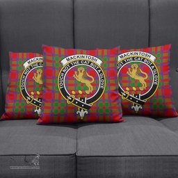 ScotsTee Shop Scottish MacKintosh Modern Clan Crest Tartan Pillow/ Pillow Cover Tartan Accessories for Home